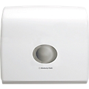 Kimberly-Clark® Aquarius dispensador de papel higiénico jumbo non-stop 6991, para 1 rollo grande, ventana de visualización, con cierre, ancho 446 x fondo 129 x alto 382 mm, blanco