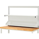 Kit complet de montage Rau, profilé aluminium 40 x 40 mm, L 1500 x P 350 x H 900 mm, revêtement par poudre, gris clair