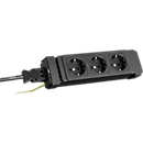 Kit d'alimentation électrique pour guide-câbles, prise 3 entrées