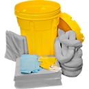 Kit d'urgence anti-fuites dans fût de sécurité UN, universel, pour les huiles par exemple, coloris