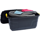 Kit d'urgence anti-fuites universel gris, absorption 100 L, 77 p., dans un coffre mobile