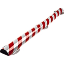 Kit de protection murale, type C+, unité de 1 m, blanc/rouge réfléchissant