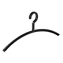 Kleerhanger - Kunststof - L 450 mm - vuilafstotend oppervlak – zwart - 10 stuks