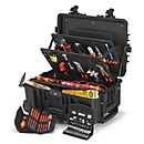 KNIPEX gereedschapskoffer Robust 45, voor elektrische installaties, incl. 63-delige gereedschapsset, tot 35 kg, B 609 x D 428 x H 263 mm, polypropeen, zwart