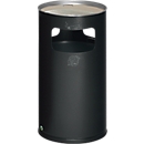 Kombi-Ascher VAR, rund, 69 l, für Innen & Außen, mit Sieb & Kantenschutz, Ø 420 x H 750 mm, Stahlblech, antiksilber