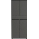 Kombischrank Porto, 1 Schublade, 4 Türen und 3 Einlegeböden, 4 OH, B 810 x T 400 x H 1970 mm, graphit