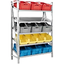 Komplettregal R 7000, 5 schräge Fachebenen, T 500 x B 1283 mm