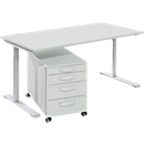 Komplettset Modena Flex, Schreibtisch B 1600 mm, höhenverstellbar 