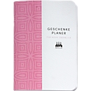 Korsch Taschenbuch "Geschenkeplaner", DIN A6, Hardcover, B 105 x H 148 mm, pink/weiß