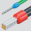 Krimptang, totale lengte 190 mm, 0,08-10,0 (AWG 28-7) mm², gebronsd, voor meeraderige mantels