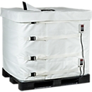 Kuhlmann Manteau chauffant IBC, numérique, pour conteneur IBC 1000 l avec denrées alimentaires, 2 x 1000 W, plage de température 0-90°C, IP40, L 4400 x l 10 x H 1000 mm, blanc