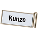 Labeling clip Eichner, for wall sorter, light gray, W 129 x H 57 mm, 1 piece