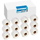 Labels G&amp;G, compatible to Dymo 99012/s0722400, 12x260 pcs, ablatable, W 89 x H 36 mm white