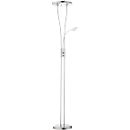 Lampadaire à LED HELIA, acier, avec variateur et bras de lecture, forme ronde