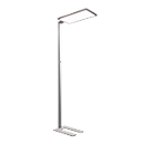 Lampadaire LED FRISCH-Licht® STL, 80 W, 10000 lm, 4000 K, lumière directe/indirecte, variateur tactile &amp; fonction mémoire, IP20, argenté