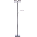 Lampadaire LED RUBEN, acier, couleur de lumière blanc chaud, 11+4W, tête de projecteur à intensité variable, bras de lecture réglable