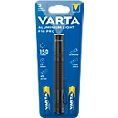 Lampe de poche LED Varta Aluminium Light F10 Pro, 150 lumens, portée de 45 m, jusqu'à 25 h, 2 piles AAA incluses, ⌀ 20 x H 133 mm, noir