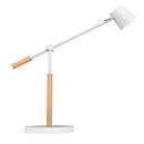 Lampe de table LED UNILUX VICKY, 9 W, 900 lm, 3000 K, 3 intensités lumineuses, intensité lumineuse variable, fonction de recharge USB, bois de hêtre &amp; acier, blanc-hêtre