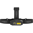 Lampe frontale LED Ansmann HD800RS, 800 lumens, portée 80 m, jusqu'à 10 h, commande gestuelle, bandeau flexible, L 82 × P 41,5 × H 52 mm, noir