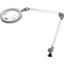 Lampe loupe LED Waldmann MLD, lentille de 3,5 dioptries, gradation continue, 12 W, 792 lm, 5000 K, profil aluminium