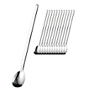 Lange steellepelset BETTINA, 12 stuks, L 200 mm, 18/10 gepolijst roestvrij staal, 12 stuks