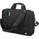 Laptop bag Stop Ocean Plastic GRANADA RPET, for 1 notebook up to 17" &amp; 1 tablet, front compartment &amp; main compartment, detachable shoulder strap &amp; trolley strap, recycled PET, black