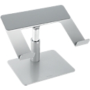 Laptop stand Kensington K50424WW, up to 16", height-adjustable and tiltable, with storage space, W 280 x D 229 x H 210 mm, aluminum and steel, silver
