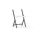 Laptop Tisch scala, ideal für das Home Office, höhenverstellbar, klappbar, 4-Fuß-Gestell, L 1000 x B 800 x H 1400 mm, graphitschwarz RAL 9011/weiß