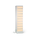 Laptopschrank mit Ladefunktion, 10 Abteile mit Zylinderschloss, CH-Stecker, Stahlblech lichtgrau RAL 7035/h.elfenbein RAL 1015