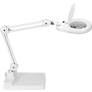 LED-loeplamp MAULvisio, vermogen 8 W, 1200 lm, 3-dioptrische lens, draaibare voet, wit