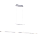LED pendant luminaire NELE, infinitely variable sensor dimmer, 6 x 4 W, 2700 lm, 2700-5000 K, L 1300 x W 120 mm, steel color
