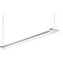 LED plafond / pendelarmatuur ALCO met kabelophanging, 5000 lumen, 4500 K neutraal wit, L 1200 x B 120 x H 30 mm.