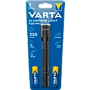 LED-Taschenlampe Varta Aluminium Light F20 Pro, 250 lm, 70 m Reichweite, bis 35 h, inkl. 2 Batterien, ⌀ 42 x H 167 mm, eloxiertes Aluminium, schwarz