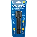 LED-Taschenlampe Varta Aluminium Light F30 Pro, 400 lm, 150 m Reichweite, bis 50 h, inkl. 3 AAA Batterien, ⌀ 36 x H 129 mm, Aluminium, schwarz