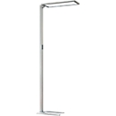 LED-vloerlamp NUBO plus, dimbaar, voor beeldschermwerkplek, directe/indirecte verlichting, 4000 K, zilver
