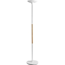 LED vloerlamp UNILUX PRYSKA, vermogen 40 W, 4000 lm, 3000 K, 3 lichtsterktes, dimbaar, Ø 340 x H 1800 mm, staal &amp; FSC®-gecertificeerd hout, wit-beuk