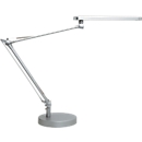 Ledbureaulamp MAMBOLED, 4,2 W, 460 lm, met diffuser, draai- en buigbaar, fitting en klem, metaalgrijs