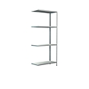 Legbordstelling in modulair systeem, Aanbouwstelling, 800 x 350 x 1800 mm, wit