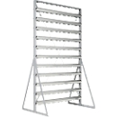 Legbordstellingen, aan 2 zijden monteerbaar, 22 rijen, zonder open front legborden, B 1145 x D 800 x H 1950 mm, staal, grijs