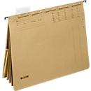 Leitz Alpha® hangmap met 4 kleefstrips en 3 vakken, A4, natuurbruin