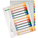 LEITZ® extra-wide plastic register, number tabs, numbers 1-12,  No. 1294