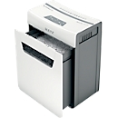 Leitz IQ 8X Protect Premium Aktenvernichter P4, Partikelschnitt 4 x 40 mm, 14 l, 8 Blatt Schnittleistung, Anti-Papierstau-Technologie, weiß
