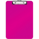 LEITZ® klembord WOW 3971, A4, polystyreen, met ophangoog, roze
