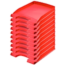 LEITZ® Letter Tray Plus Slim 5237, para A4, rojo, 10 unidades