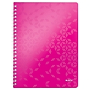 LEITZ Notizbuch WOW 4637, DIN A4, liniert, pink