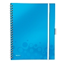 LEITZ Notizbuch WOW Be Mobile 4645, DIN A4, kariert, blau