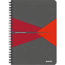 LEITZ® Office collegeblok 449800 A5, PP, geruit, rood