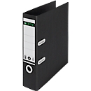 LEITZ® Ordner Recycle, DIN A4, Rückenbreite 80 mm, 180°-Hebelmechanik, Rückenschild & Griffloch, schwarz