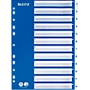 LEITZ® PP tabs with blue cover sheet, Numbers 1-12
