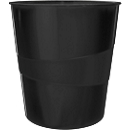 Leitz® Prullenbak, volume 15 l, stapelbaar, CO2-neutraal & 100% recyclebaar, zwart